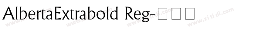 AlbertaExtrabold Reg字体转换
